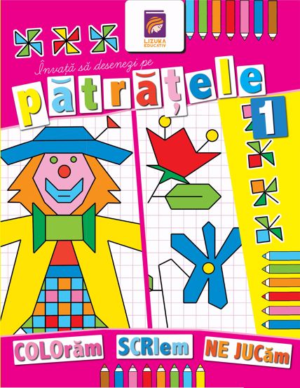 Invata sa desenezi pe patratele 1. Carte de colorat - 19.65 Lei