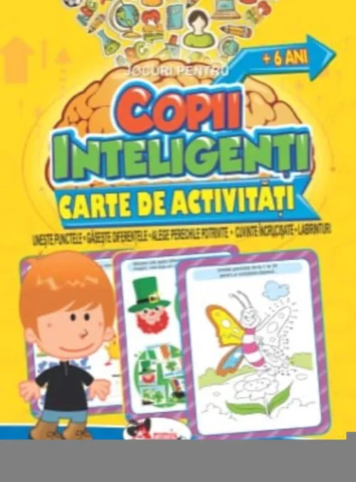 Jocuri pentru copii inteligenti + 6 ani. Carte de activitati - 15.80 Lei