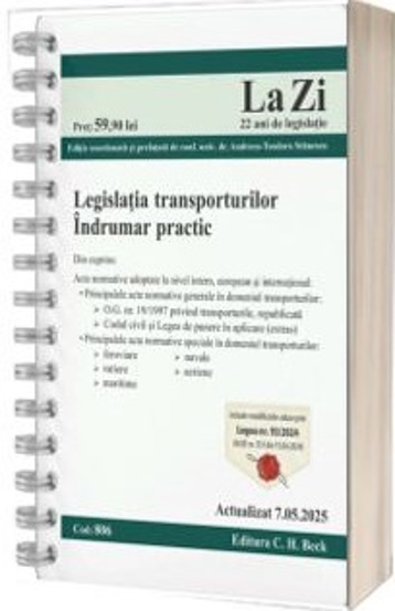 Legislatia transporturilor. Actualizat la 07. 05. 2025 - 60.20 Lei