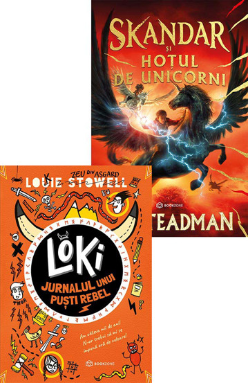 Loki: Jurnalul unui pusti rebel + Skandar si hotul de unicorni - Hardcover - 38.49 Lei