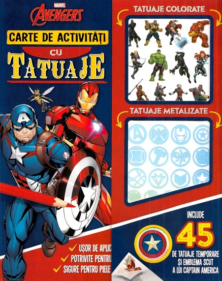 Marvel: Avengers. Carte de activitati cu tatuaje - 29.81 Lei
