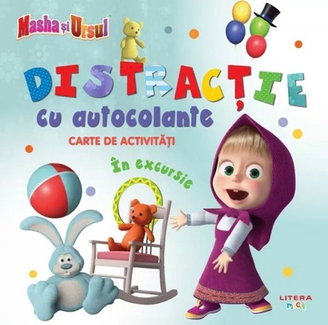Masha si Ursul. Distractie cu autocolante. In excursie. Carte de activitati - 16.85 Lei