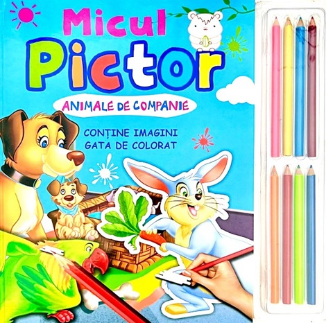 Micul pictor - animale de companie - cu set 8 creioane - 14.53 Lei