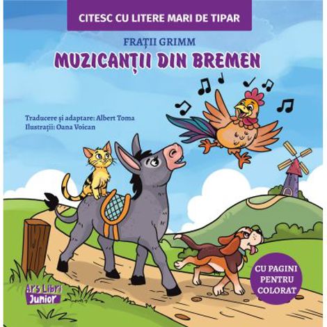 Muzicantii din Bremen. Citesc cu litere mari de tipar - 17 Lei