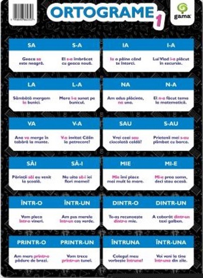 Ortograme 1 A4. Poster - 2.50 Lei