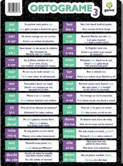 Ortograme 3 A4. Poster - 2.50 Lei