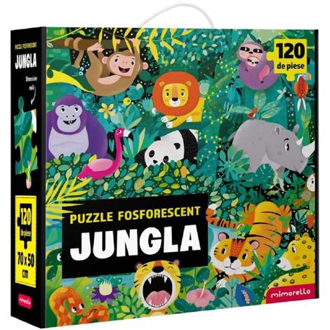 Puzzle fosforescent 120 piese. Jungla - 96.00 Lei