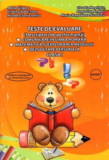 Teste de evaluare-descriptori de performanta (CLR MEM DP) - clasa I-a - 13.33 Lei