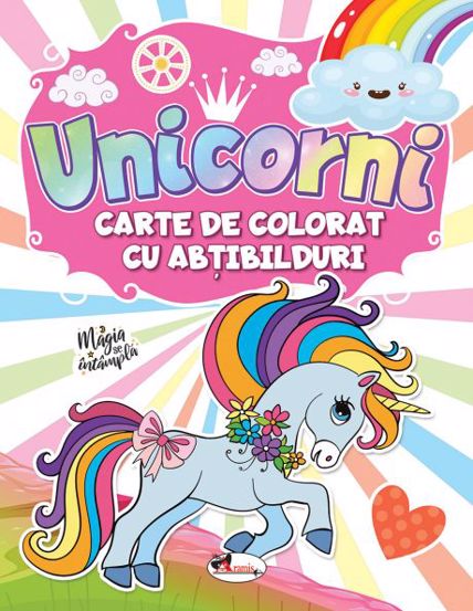 Unicorni carte de colorat cu abtibilduri - 20.00 Lei
