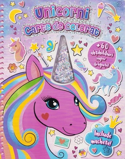 Unicorni. Carte de colorat cu machete - 24.90 Lei