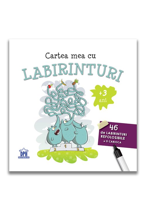 Cartea mea cu labirinturi - 46 de labirinturi refolosibile + o carioca (+ 3 ani) - 37.11 Lei