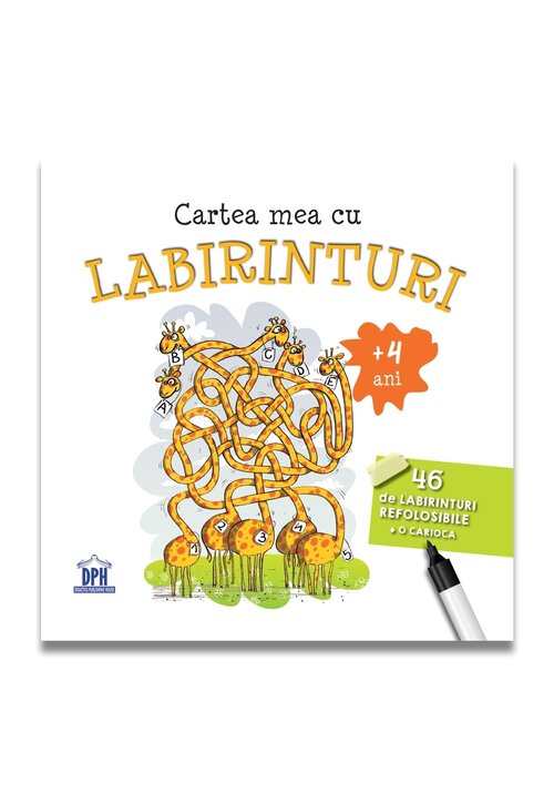 Cartea mea cu LABIRINTURI - 46 de labirinturi refolosibile + o carioca (+ 4 ani) - 37.11 Lei