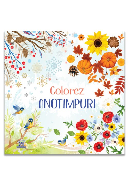 Colorez anotimpuri - Carte de colorat + 12 creioane colorate - 34.77 Lei