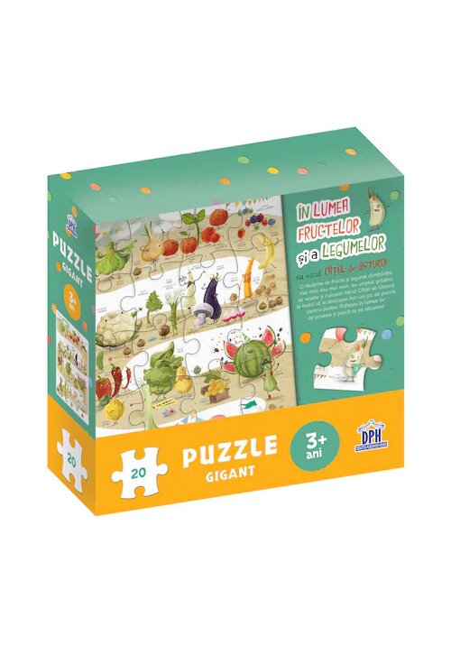 In lumea fructelor si a legumelor cu micul catel de usturoi - Puzzle gigant - 36.15 Lei