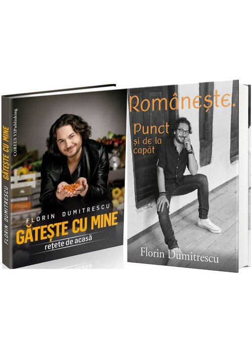 Pachet Gateste Romaneste cu Chef Florin Dumitrescu. Set 2 carti - 99.00 Lei
