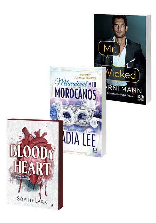 Pachet Miliardarul meu morocanos + Mr. Wicked + Bloody heart. Set 3 carti - 96.95 Lei