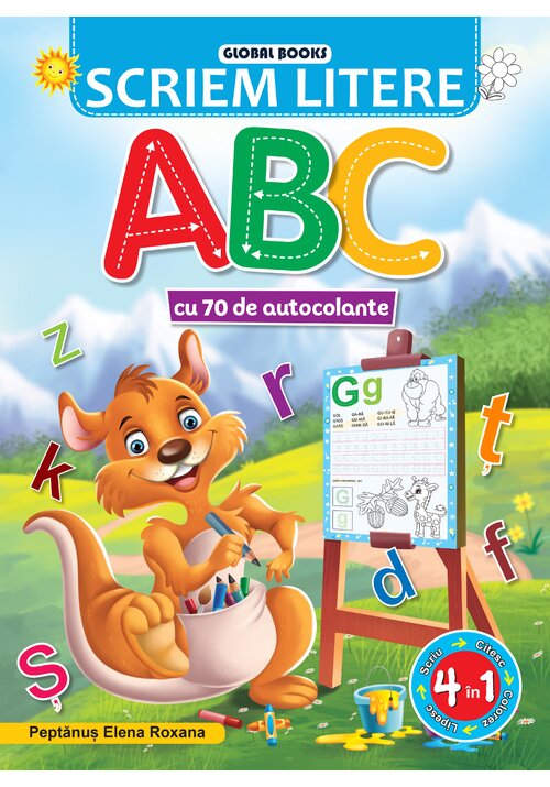 SCRIEM LITERE ABC cu 70 de autocolante - 31.71 Lei