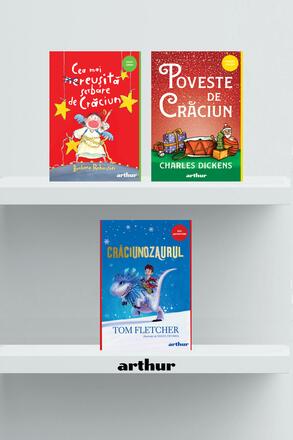 Pachet Aventuri de Craciun (Cea mai reusita serbare de Craciun, Poveste de Craciun, Craciunozaurul) - Charles Dickens, Barbara R... - 96.20 Lei