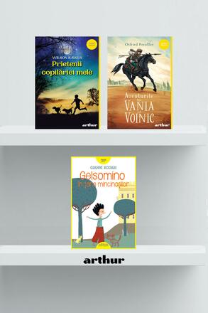 Pachet Aventuri (Vania cel voinic, Gelsomino in tara mincinosilor, Prietenii copilariei) - Gianni Rodari, Otfried Preu... - 111.35 Lei