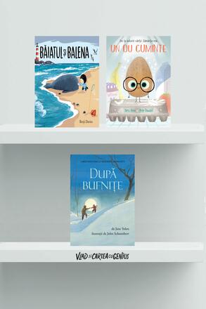 Pachet carti 4-6 ani (Dupa bufnite, Un ou cuminte, Baiatul si balena) - 145.44 Lei