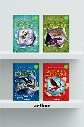 Pachet Cum sa-ti dresezi dragonul (4 volume) Cressida Cowell - Cressida Cowell - 148.47 Lei