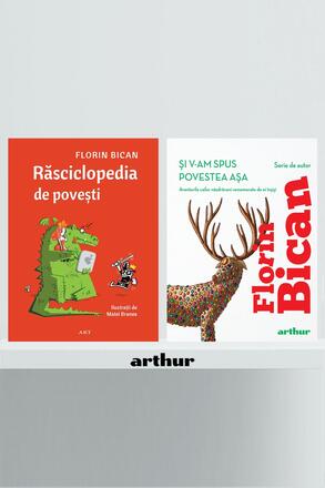 Pachet de autor Florin Bican (Si v-am spus povestea asa, Rasciclopedia de povesti) - 73.87 Lei