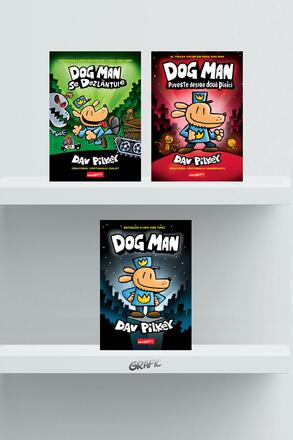 Pachet Dog Man (volumele 1-3) - Dav Pilkey - 124.99 Lei