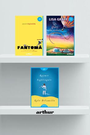 Pachet lecturi pentru 12 ani (Raymie Nightingale, Fantoma, Un ghem de noduri) - Jason Reynolds, Kate DiCami... - 103.78 Lei
