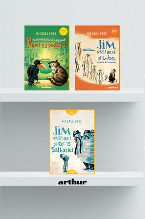 Pachet Michael Ende (Jim Nasturel si cei 13 salbatici, Lukas mecanicul, Punci cu porunci) - 107.57 Lei