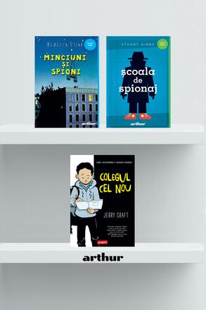 Pachet scolar (Minciuni si spioni, Scoala de spionaj, Colegul cel nou) - Andrew Clements, Rebecca St... - 114.38 Lei