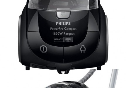 Aspirator PHILIPS PowerPro Compact FC8473/01, 1.5l, 1800W, negru