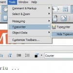 Adobe Reader TypeWriter