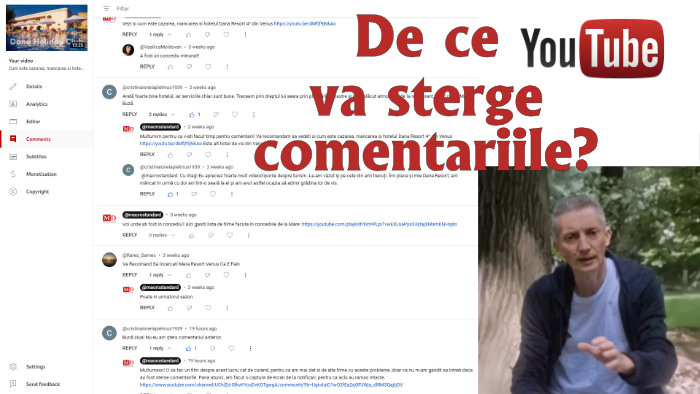 De ce YouTube va șterge comentariile chiar daca eu doresc sa le pastrez?