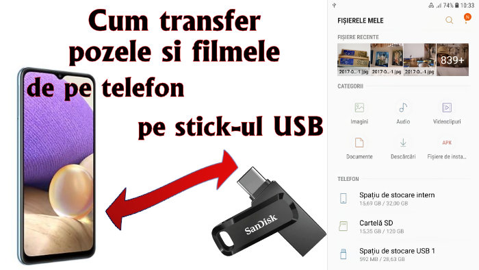 TUTORIAL: Transferul pozelor si al filmelor de pe telefon pe stick-ul USB