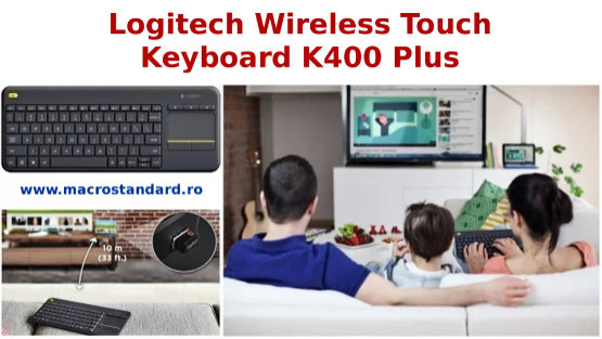 Tastatura Logitech Wireless Touch K400 Plus