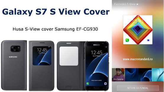Prezentare Husa S-View cover Samsung EF-CG930 pentru Samsung Galaxy S7