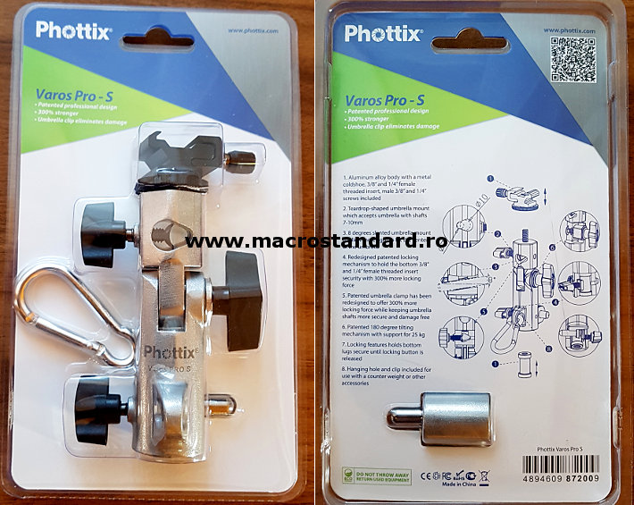 Suport umbrela si blit Phottix Varos Pro S