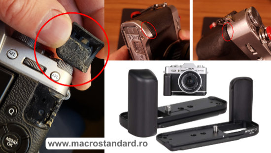 Am cumparat un grip Wepoto Gp-XT20-B pentru Fujifilm X-T20 din cauza ca se dezlipesc ornamentele