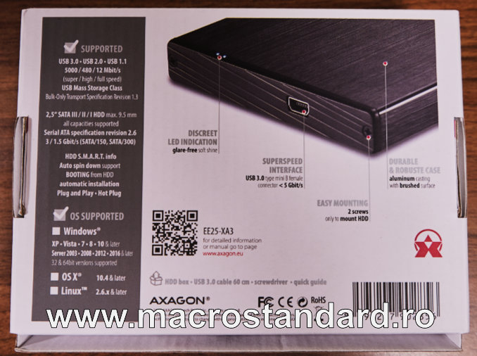 Cutie Rack AXAGON XA3 ALINE Box