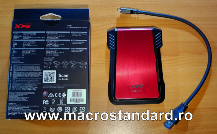 Rack HDD ADATA XPG EX500 2.5 inch USB 3.1 Red
