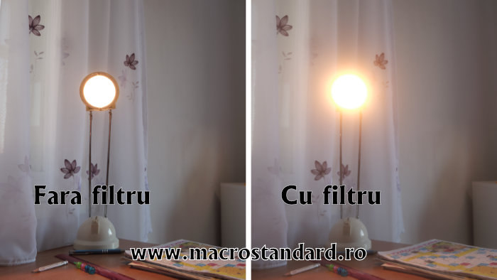 Cu si fara filtru K&F Concept 58mm Nano-X MRC Black Mist 1/4 KF01.1519