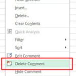 Excel Delete Comment / Sterge comentariul