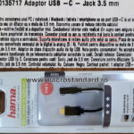 Adaptor audio HAMA 135717, jack 3.5mm – USB Type C