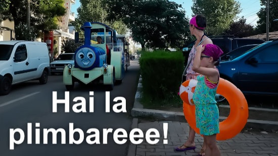Uite trenuletul nu e tractorasul - Hai la plimbare prin Eforie Nord!