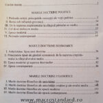 Cuprins Marile doctrine: filosofice, politice, religioase, economice
