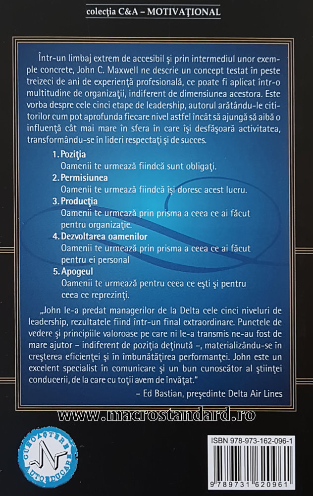 Cele 5 niveluri ale leadershipului de John C. Maxwell