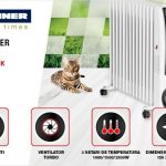 Calorifer electric cu ulei Heinner HOH-YV13BK, 2500W, 13 elementi, 3 trepte