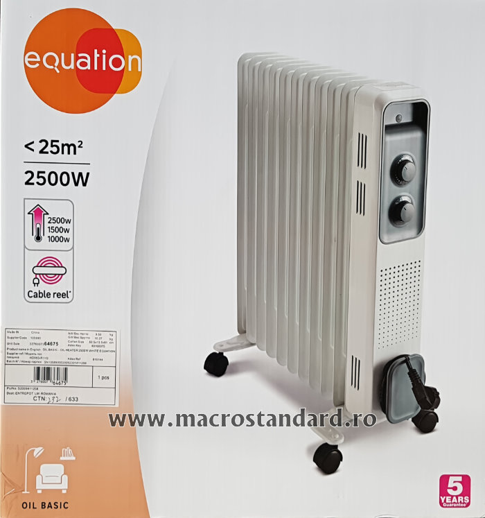 Calorifer electric cu ulei Equation