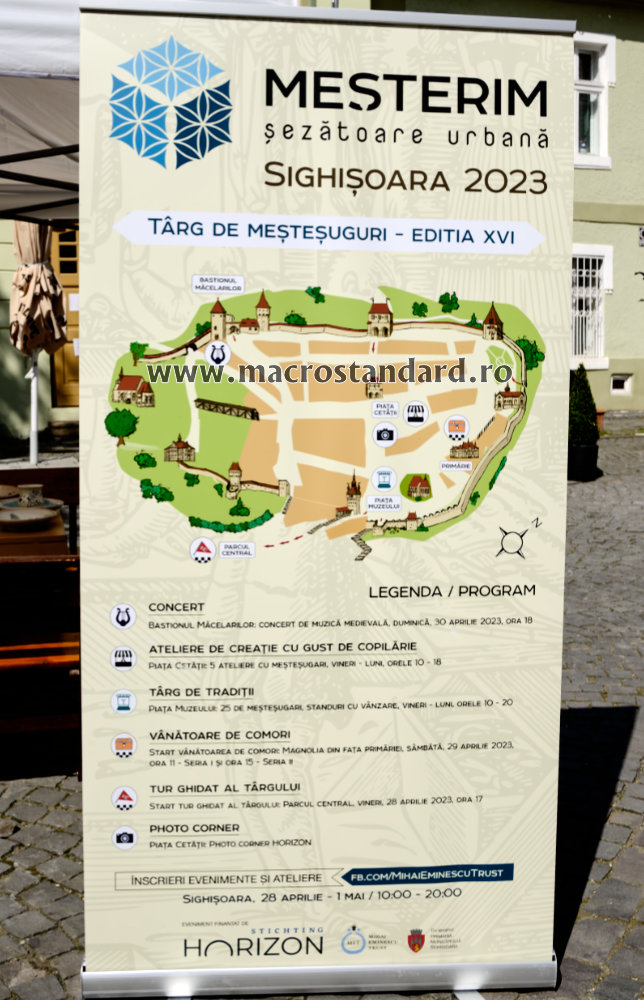 Afis Meșterim Șezătoare urbană la Sighisoara