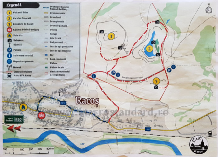 Harta Complexul Geologic Racoşul de Joș